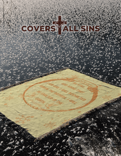 Covers All Sins: Custom Woven Bible Verse Blanket